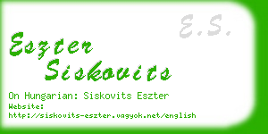 eszter siskovits business card